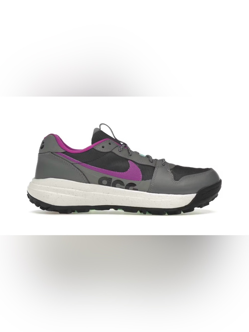 Nike ACG Lowcate Men's Sneakers Smoke Grey Dark Smoke Grey Vivid Purple Sz 10.5